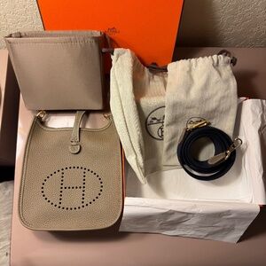 Etoupe Clemence Mini Evelyne II TPM 16 Bleu Indigo strap